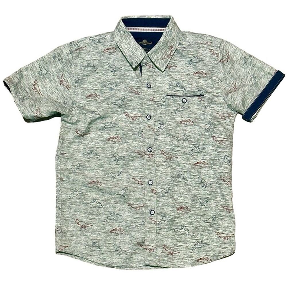 Craft+Flow Dinosaur Button Down Sz. Little Boy 6-L